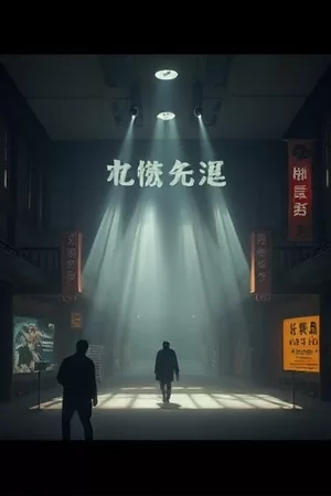 文艺片《落雪对白》封面图，雪地里两串并行的脚印