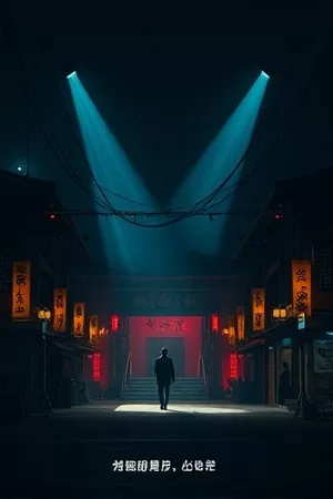 年代悬疑剧《长夜回声》封面图，雨夜里的老式收音机