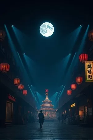 科幻剧《浮岛纪年》封面图，云海之上的悬浮建筑群